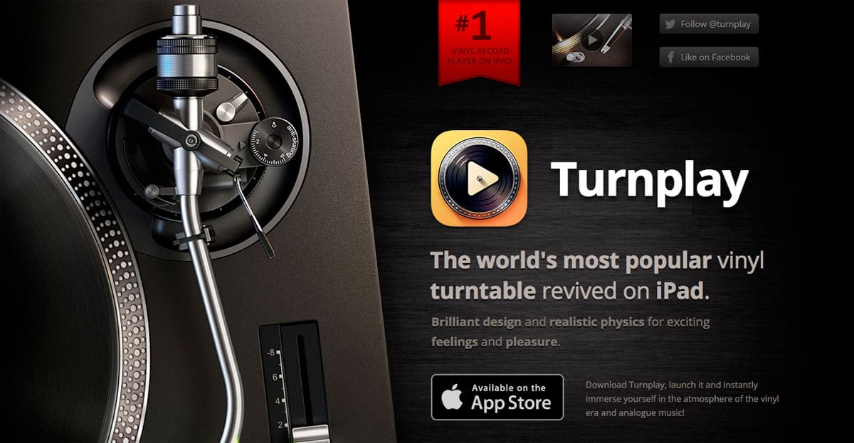 Turnplay app website landing page