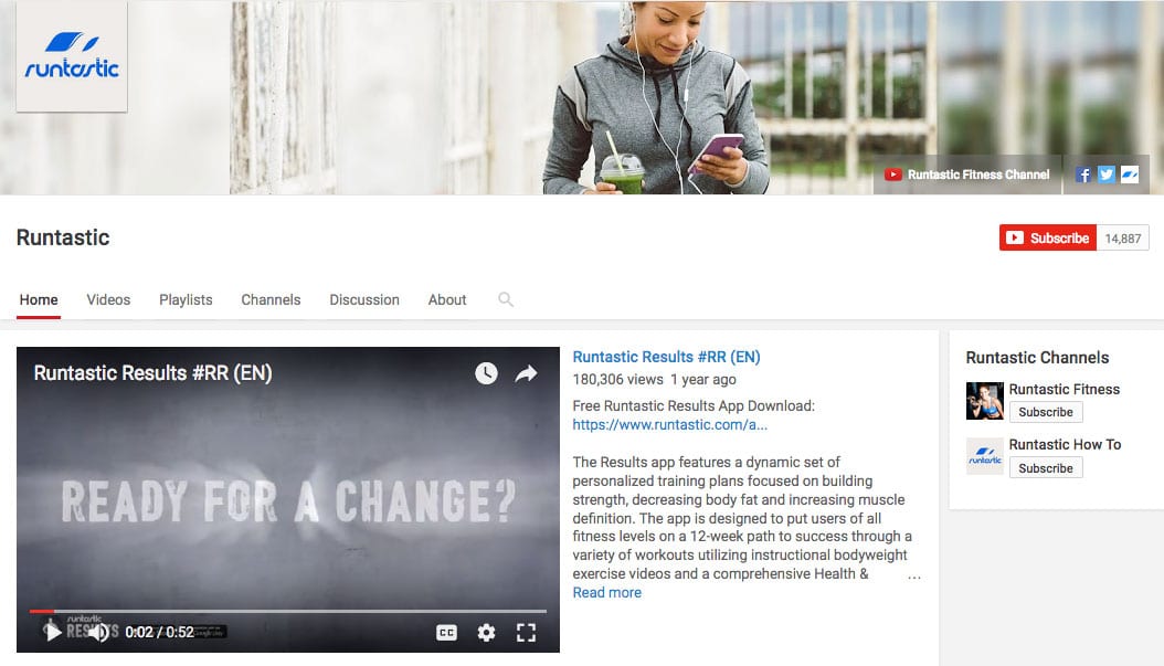 Runtastic YouTube channel