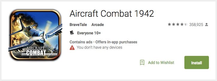 Aircraft combat game app