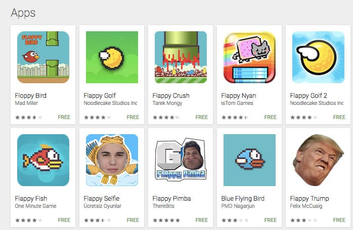Flappy apps