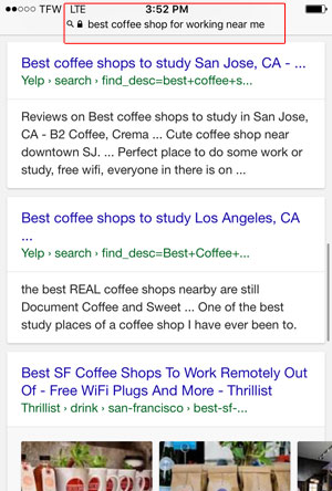Find coffee shops
