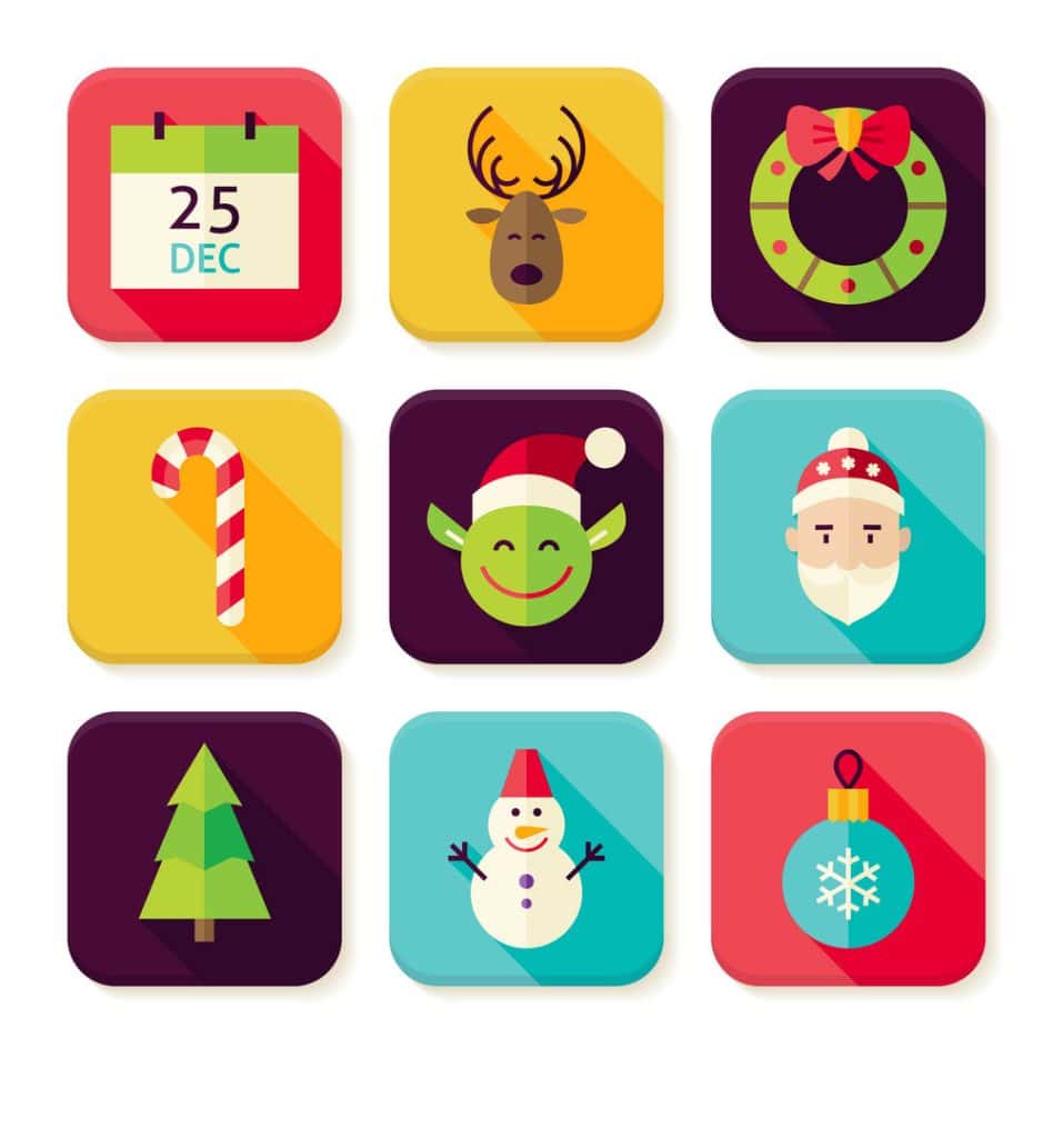 Christmas related app icons ASO seasonality