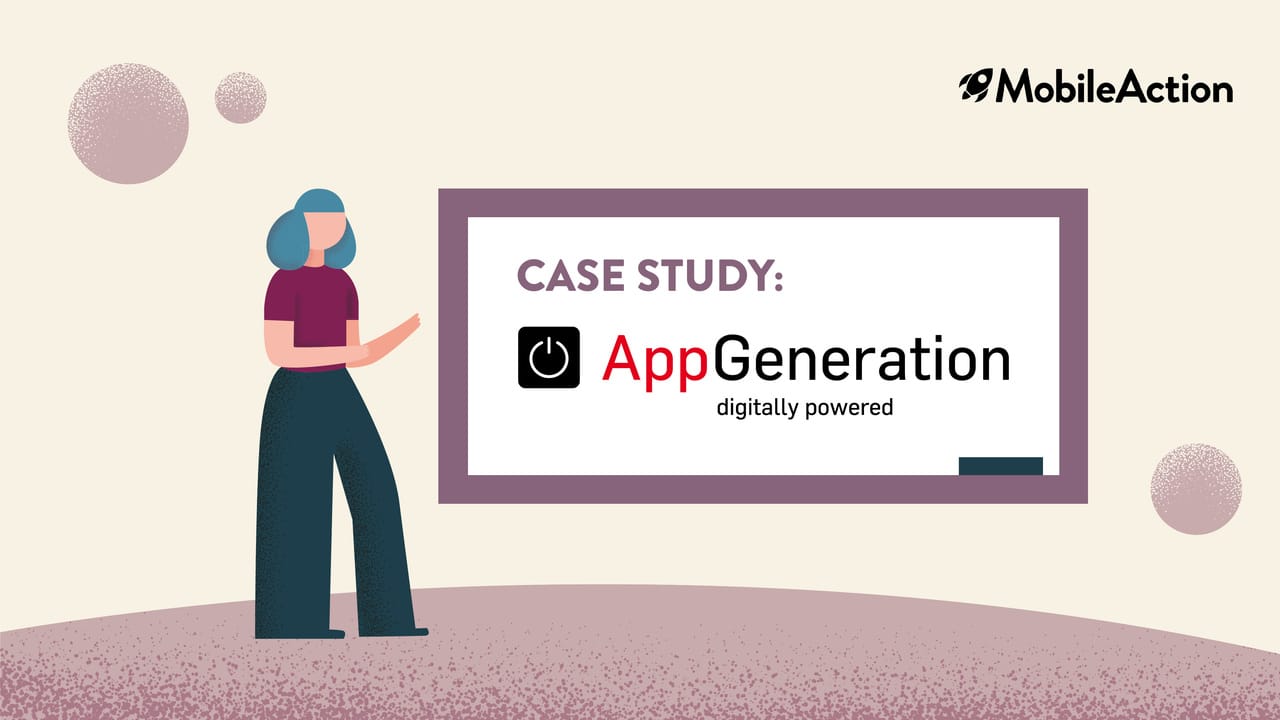 image featuring the case study of App Generation with MobileAction