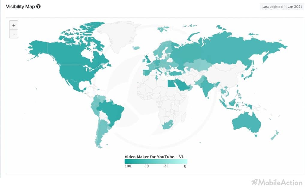 map of app visibility 