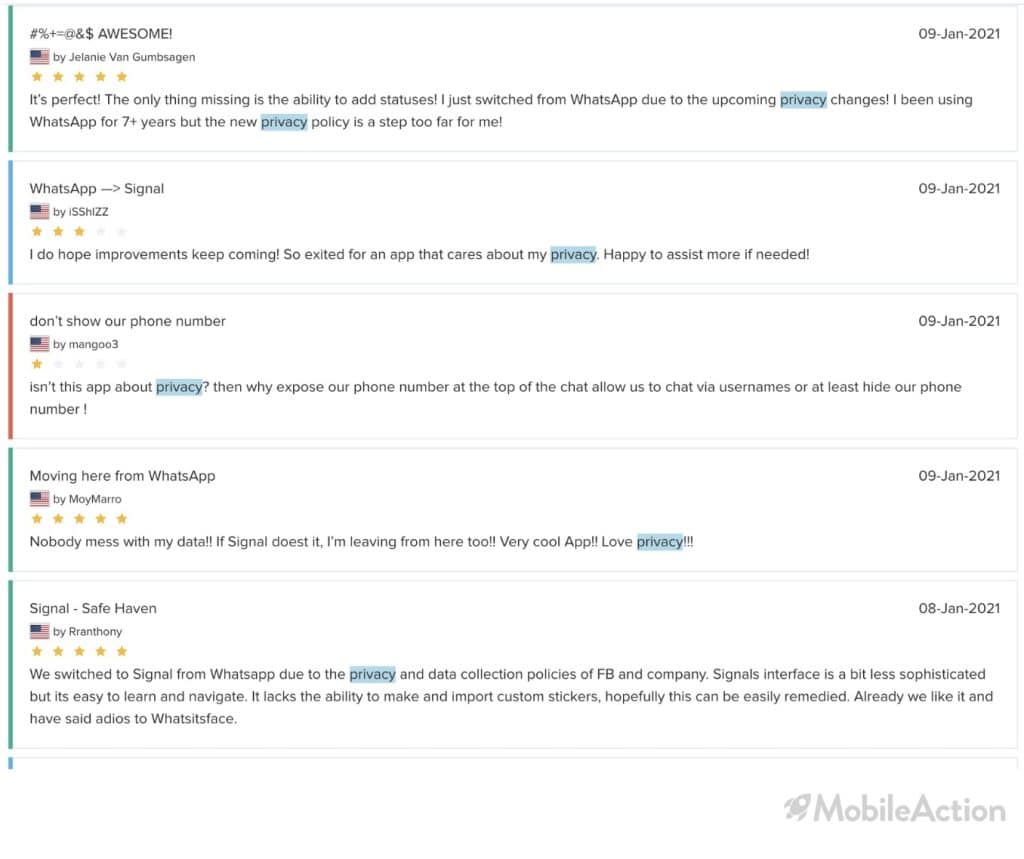 reviews whatsapp signal privacy
