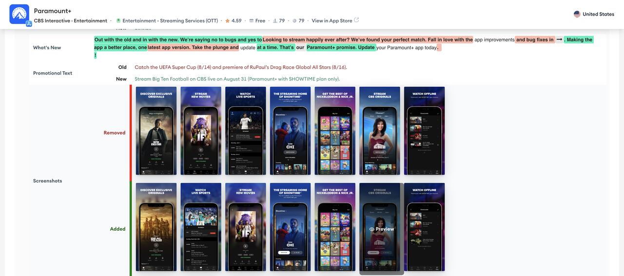 app update paramount