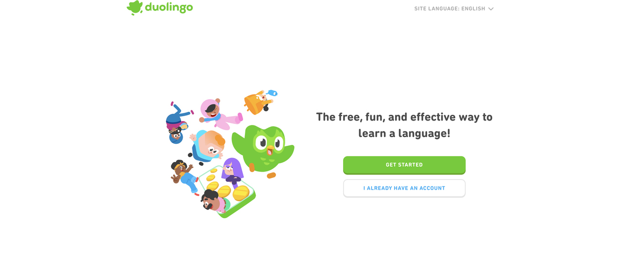 duolingo homepage