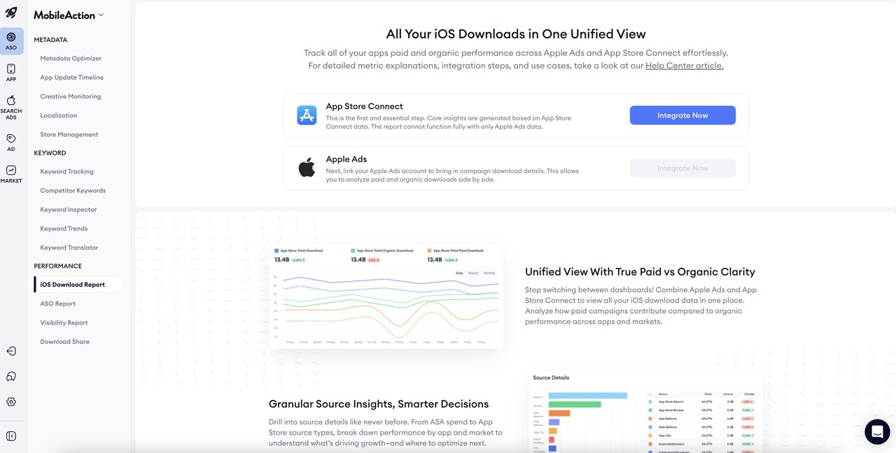 ios download report page