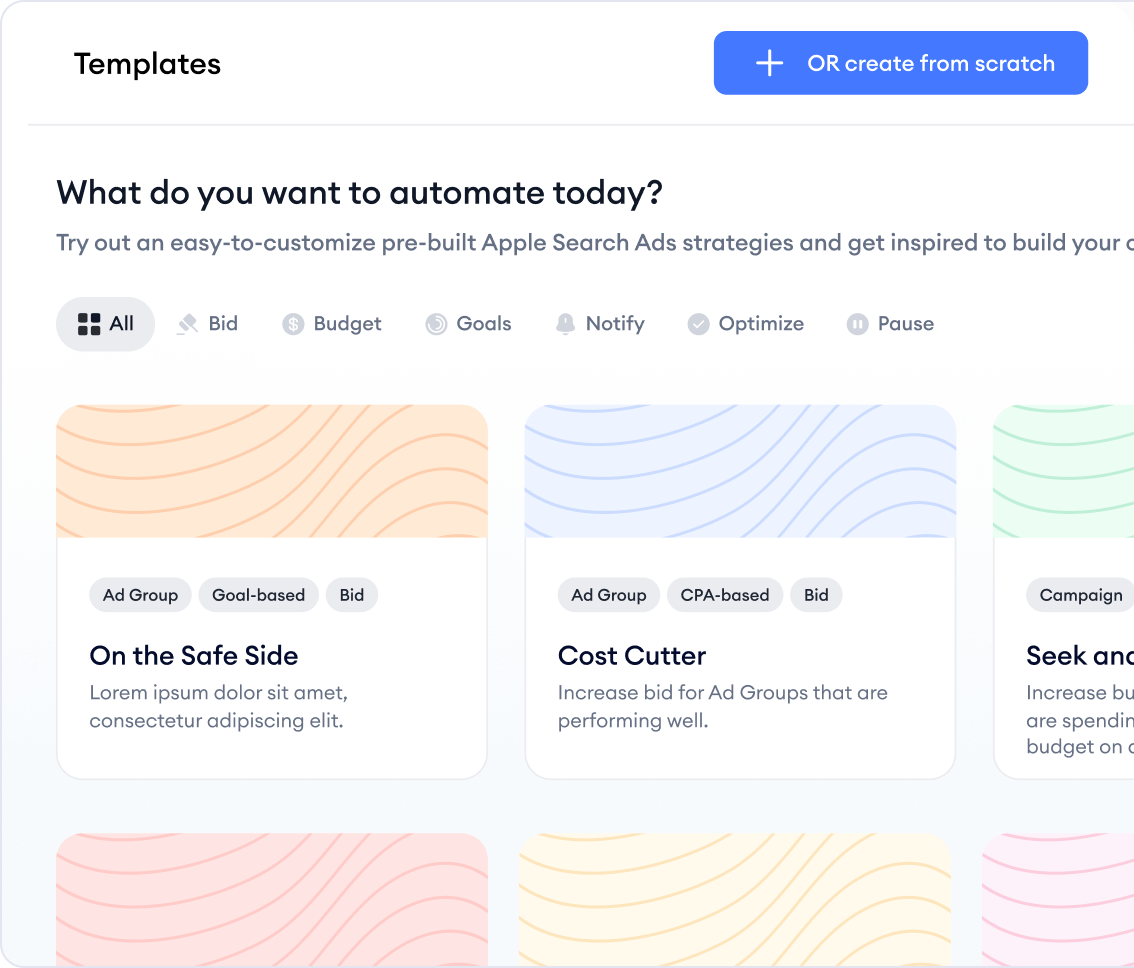 Automate and optimize UA