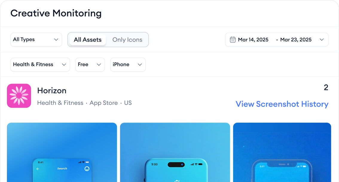 Explore app icons and screenshots