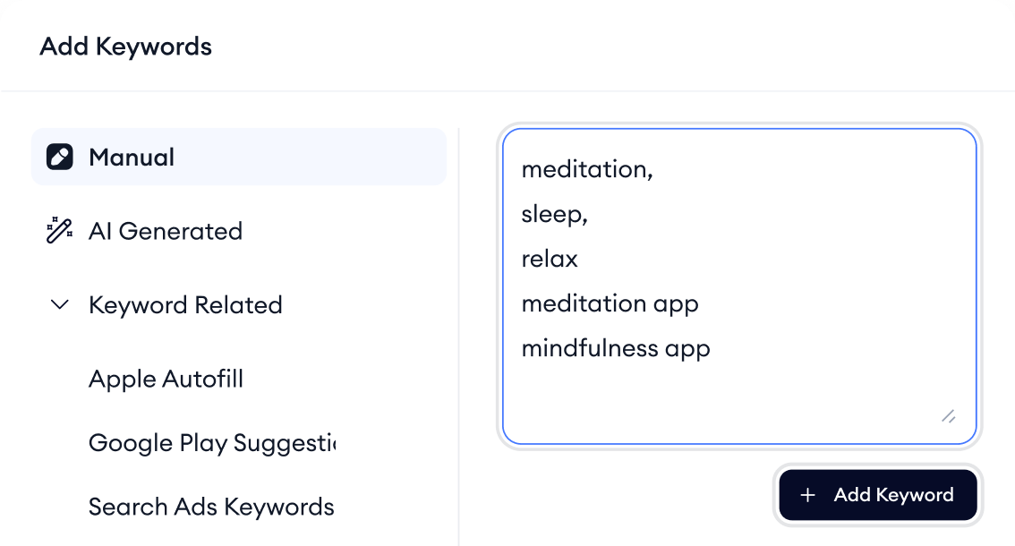 Collect keywords and monitor their performance