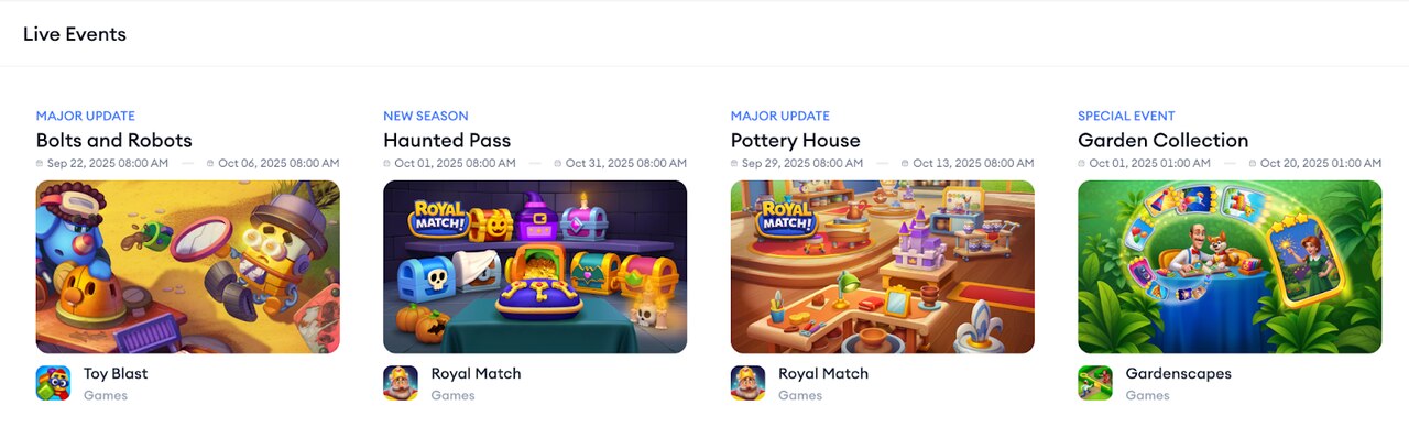 in app events
